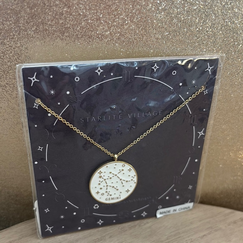 Gold Gemini Necklace
